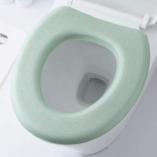 Flexible Toilet Cover All-inclusive Self-adhesive Waterproof Dorm Home Toilet Seat Thick Cushion Bathroom Accessory