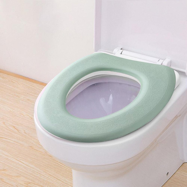 Flexible Toilet Cover All-inclusive Self-adhesive Waterproof Dorm Home Toilet Seat Thick Cushion Bathroom Accessory