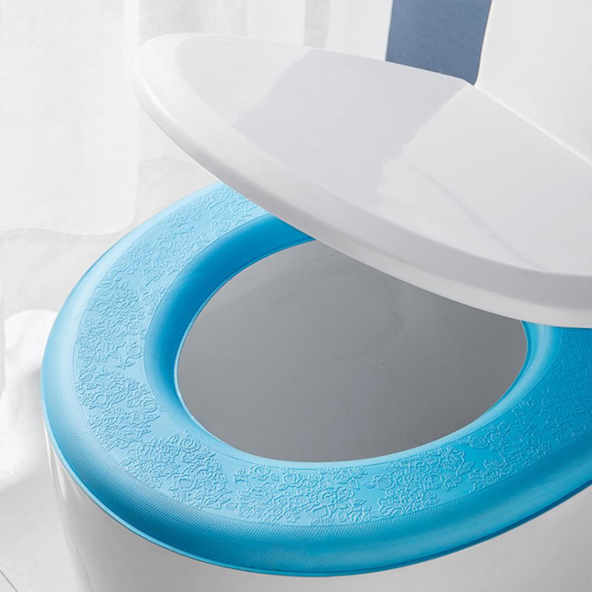 Flexible Toilet Cover All-inclusive Self-adhesive Waterproof Dorm Home Toilet Seat Thick Cushion Bathroom Accessory