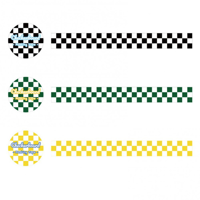 1 Roll Washi Tape Sticky Adhesive Clear Print Removable Fade-resistant Scrapbooking Washi Checkerboard Pattern Paper Tape for Kids 1 Roll Washi Tape Sticky Adhesive Clear Print Removable Fade-resistant Scrapbooking Washi Checkerboard Pattern Paper Tape for Kids