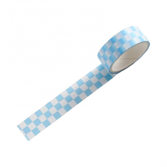 1 Roll Washi Tape Sticky Adhesive Clear Print Removable Fade-resistant Scrapbooking Washi Checkerboard Pattern Paper Tape for Kids 1 Roll Washi Tape Sticky Adhesive Clear Print Removable Fade-resistant Scrapbooking Washi Checkerboard Pattern Paper Tape for Kids