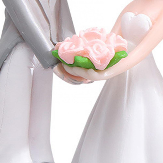 2Pcs Romantic Couple Ornament Realistic Fashionably Dressed DIY Mini Cake Decoration Lovers Figure for Desktop