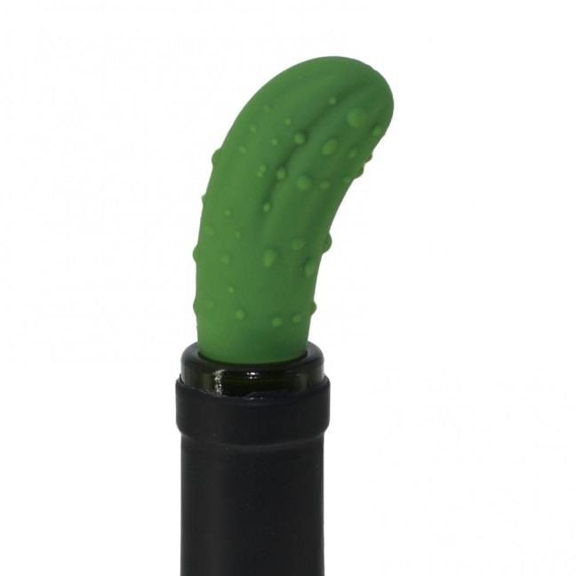 Silicone Stopper Resealable Flexible Long Term Use No Odor Wear-resistant Good Sealing Performance Cucumber Shape Beer Champagne Wine Cork Plug for Home