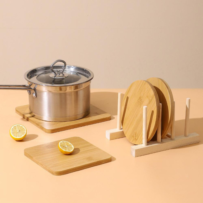 Wooden Coaster Heat-resistant Durable Polished Portable Flexible Anti-scalding Easy to Clean Hot Beverage Coffee Drinking Cup Pad Desktop Decor