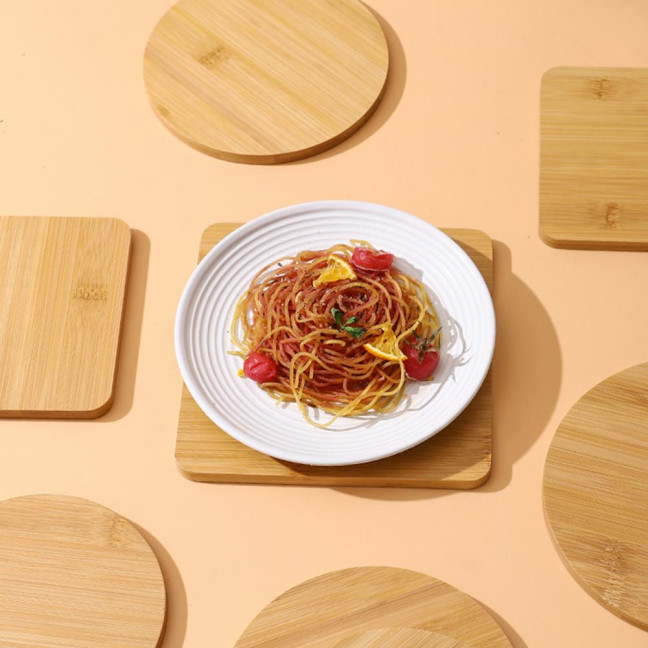 Wooden Coaster Heat-resistant Durable Polished Portable Flexible Anti-scalding Easy to Clean Hot Beverage Coffee Drinking Cup Pad Desktop Decor