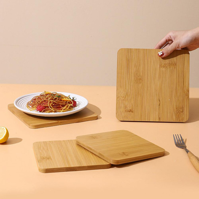 Wooden Coaster Heat-resistant Durable Polished Portable Flexible Anti-scalding Easy to Clean Hot Beverage Coffee Drinking Cup Pad Desktop Decor