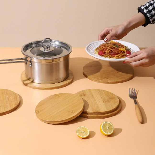 Wooden Coaster Heat-resistant Durable Polished Portable Flexible Anti-scalding Easy to Clean Hot Beverage Coffee Drinking Cup Pad Desktop Decor