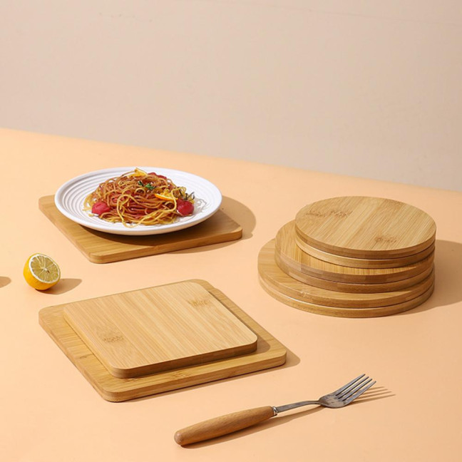 Wooden Coaster Heat-resistant Durable Polished Portable Flexible Anti-scalding Easy to Clean Hot Beverage Coffee Drinking Cup Pad Desktop Decor