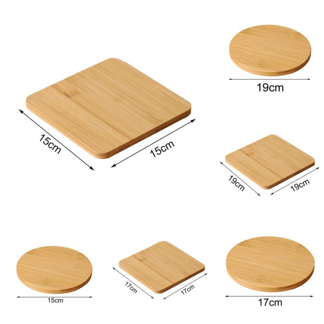 Wooden Coaster Heat-resistant Durable Polished Portable Flexible Anti-scalding Easy to Clean Hot Beverage Coffee Drinking Cup Pad Desktop Decor