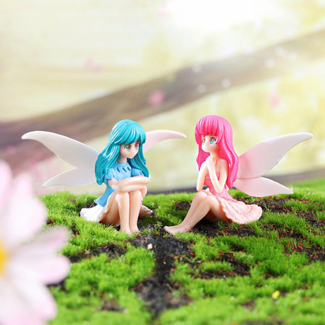 Childlike Fairy Statue Handmade Delicate Creative Sweet Add Romantic Fairy Girl Figurine Home Decor