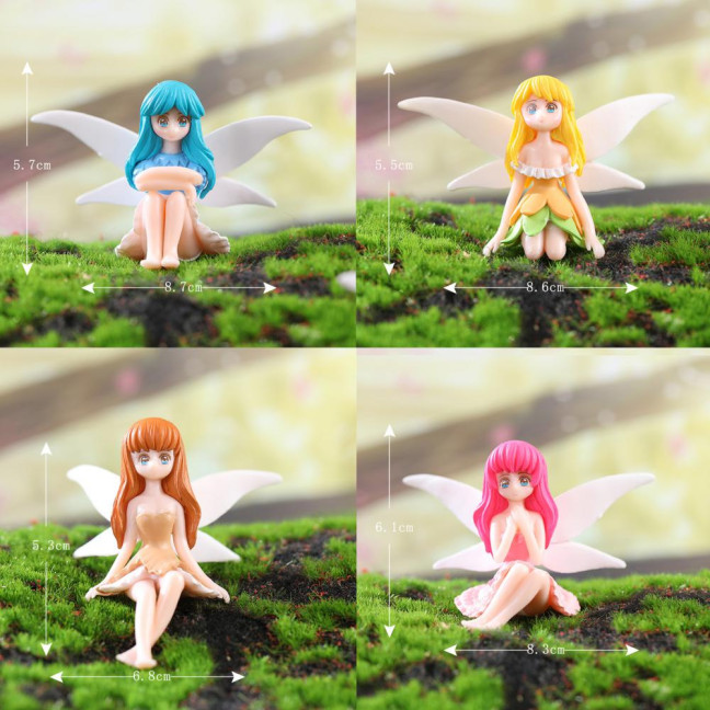 Childlike Fairy Statue Handmade Delicate Creative Sweet Add Romantic Fairy Girl Figurine Home Decor