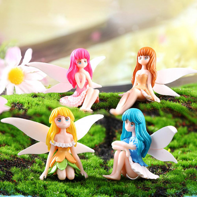 Childlike Fairy Statue Handmade Delicate Creative Sweet Add Romantic Fairy Girl Figurine Home Decor