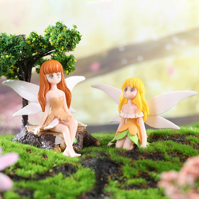 Childlike Fairy Statue Handmade Delicate Creative Sweet Add Romantic Fairy Girl Figurine Home Decor