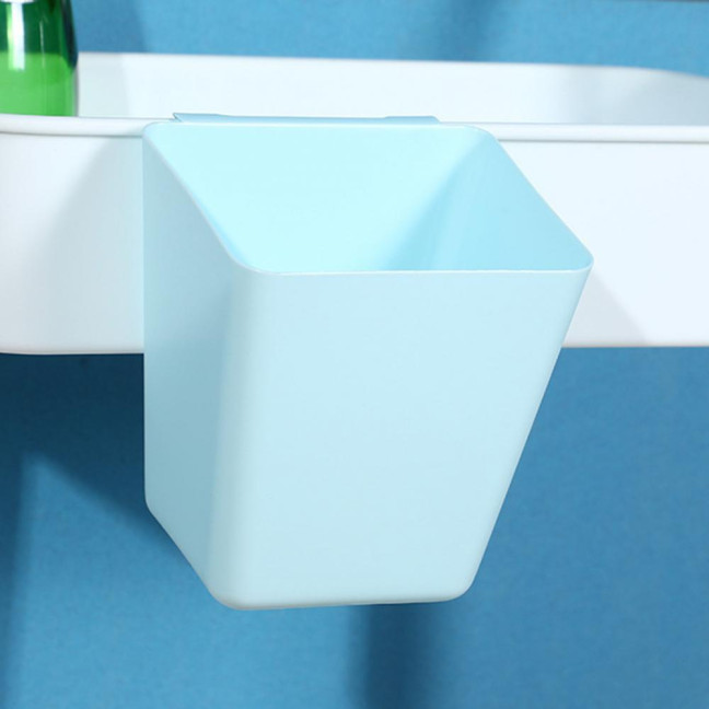 Hanging Basket Hook Design Easy Hanging Large Capacity Moisture-proof Wide Mouth Storage Plastic Space Saving Storage Bucket for Bedroom