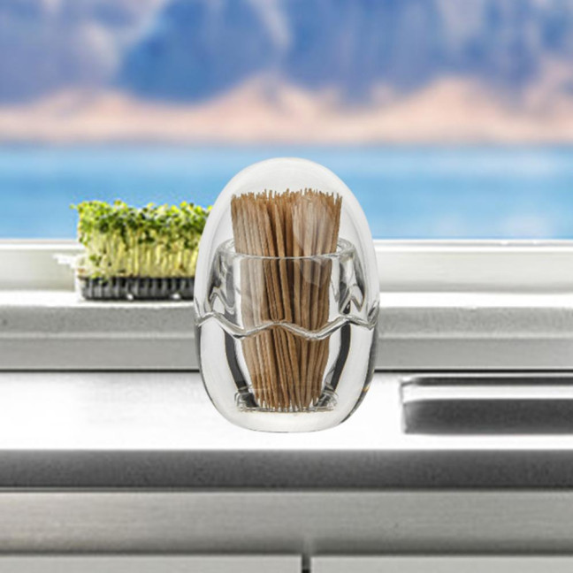 Thicken Toothpick Holder Cotton Swab Box Acrylic Home Use Table Small Transparent Toothpick Canister for Dining Room