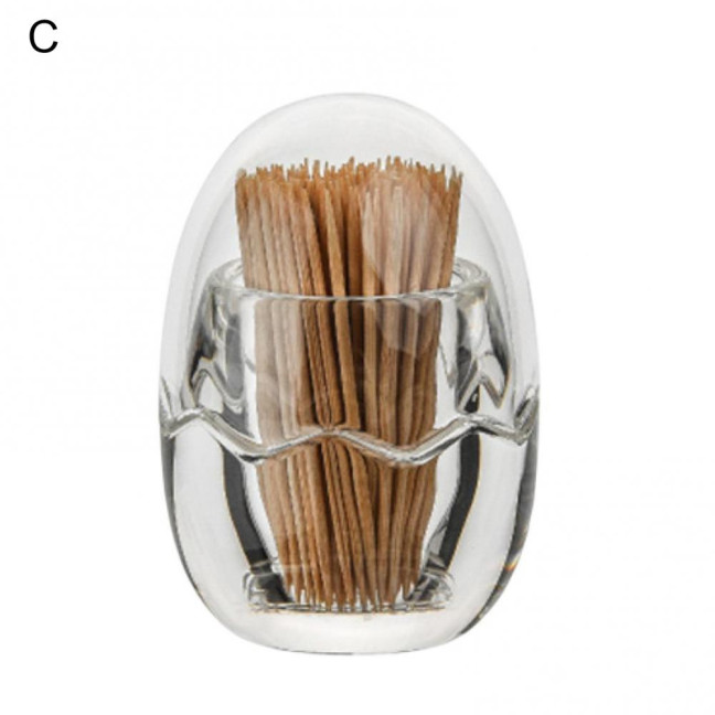 Thicken Toothpick Holder Cotton Swab Box Acrylic Home Use Table Small Transparent Toothpick Canister for Dining Room