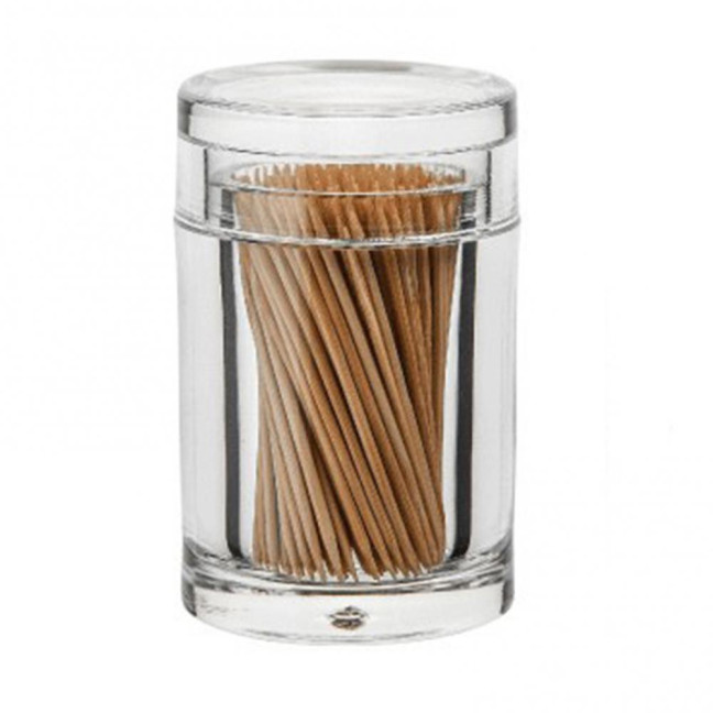 Thicken Toothpick Holder Cotton Swab Box Acrylic Home Use Table Small Transparent Toothpick Canister for Dining Room