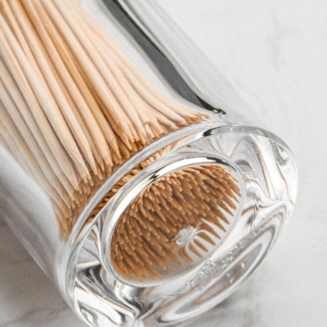 Thicken Toothpick Holder Cotton Swab Box Acrylic Home Use Table Small Transparent Toothpick Canister for Dining Room