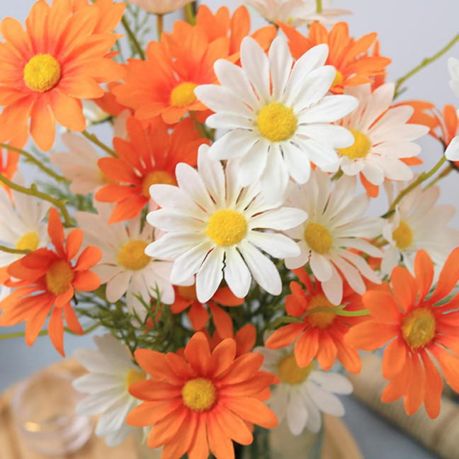 5 Heads Artificial Flower UV Resistant Silk Colorful Fake Flower Decor Handcraft Flower Model Wild Floral Arrangements Home Decor 5 Heads Artificial Flower UV Resistant Silk Colorful Fake Flower Decor Handcraft Flower Model Wild Floral Arrangements Home Decor