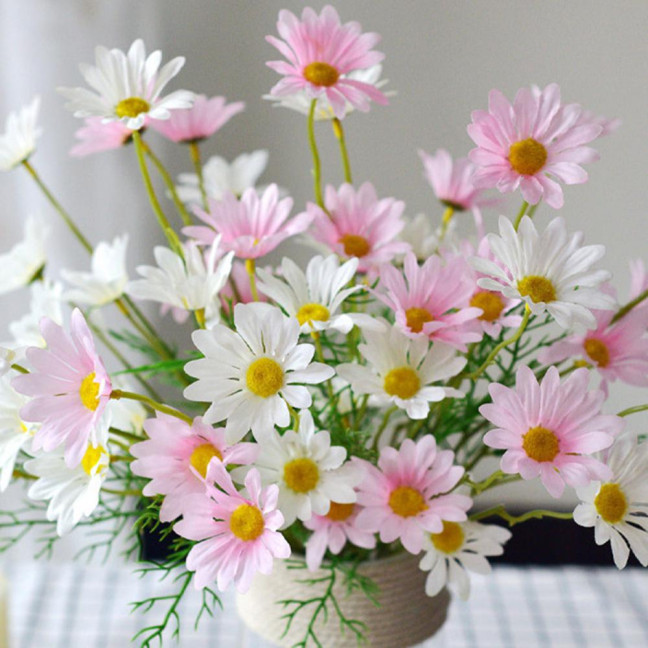 5 Heads Artificial Flower UV Resistant Silk Colorful Fake Flower Decor Handcraft Flower Model Wild Floral Arrangements Home Decor 5 Heads Artificial Flower UV Resistant Silk Colorful Fake Flower Decor Handcraft Flower Model Wild Floral Arrangements Home Decor