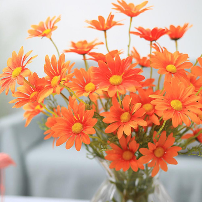 5 Heads Artificial Flower UV Resistant Silk Colorful Fake Flower Decor Handcraft Flower Model Wild Floral Arrangements Home Decor 5 Heads Artificial Flower UV Resistant Silk Colorful Fake Flower Decor Handcraft Flower Model Wild Floral Arrangements Home Decor