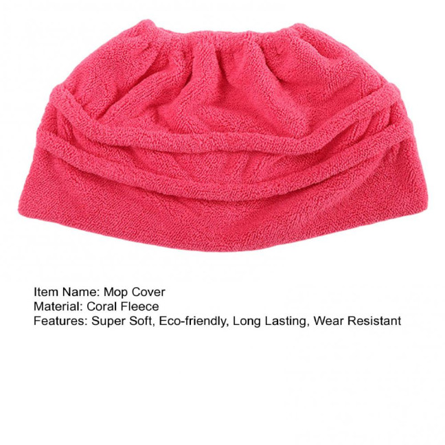 Mop Cover Super Soft Universal Highly Absorbent Fade-Resistant Wide Application Remove Dust Coral Fleece Quick Dry Mop Cover Cleaning Accessories for Home