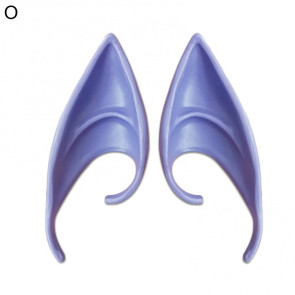 1Pair Elf Ears High Simulation Flexible Pointed Tip Luminous Glitter Cosplay Props Latex Halloween Costume Party Fairy Ears for Festival
