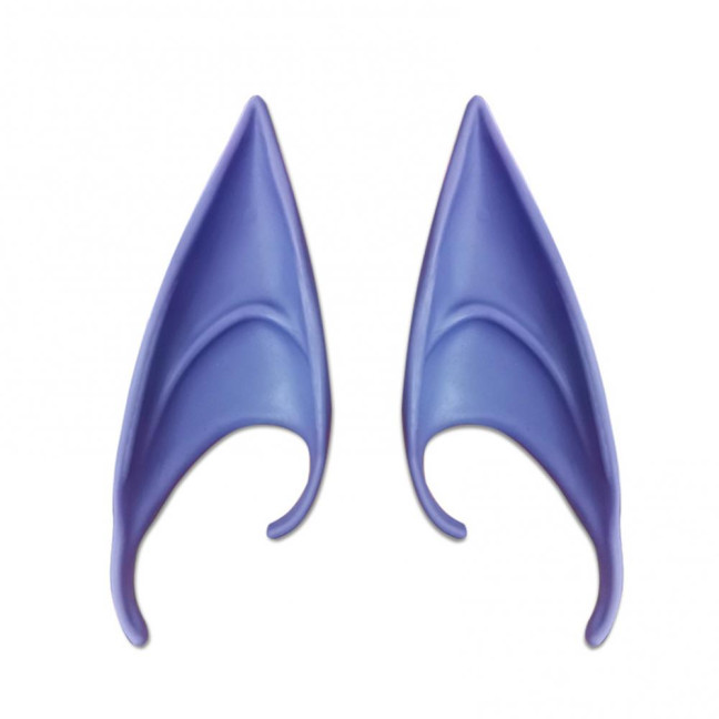 1Pair Elf Ears High Simulation Flexible Pointed Tip Luminous Glitter Cosplay Props Latex Halloween Costume Party Fairy Ears for Festival