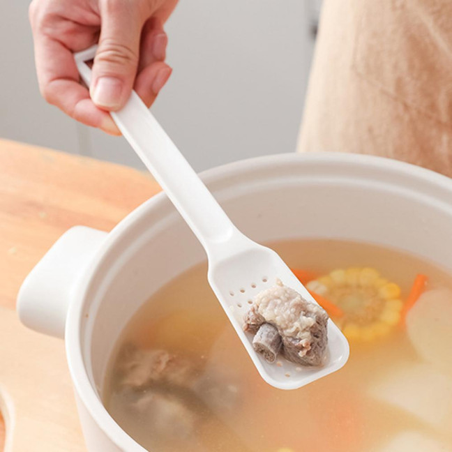 Anti-scalding 2 in 1 Food Tong Non-slip Comfortable Grip Detachable Kitchen Utensil Heat Resistant Long Handle Bread Clip