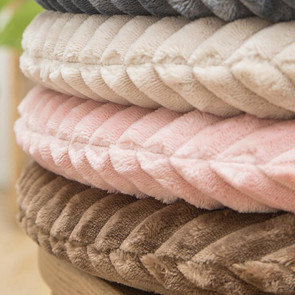 Seat Cushion Cover Soft Protective Solid Color Round Stool  Chair Seat Flannel Protector Home Decor for Banquet