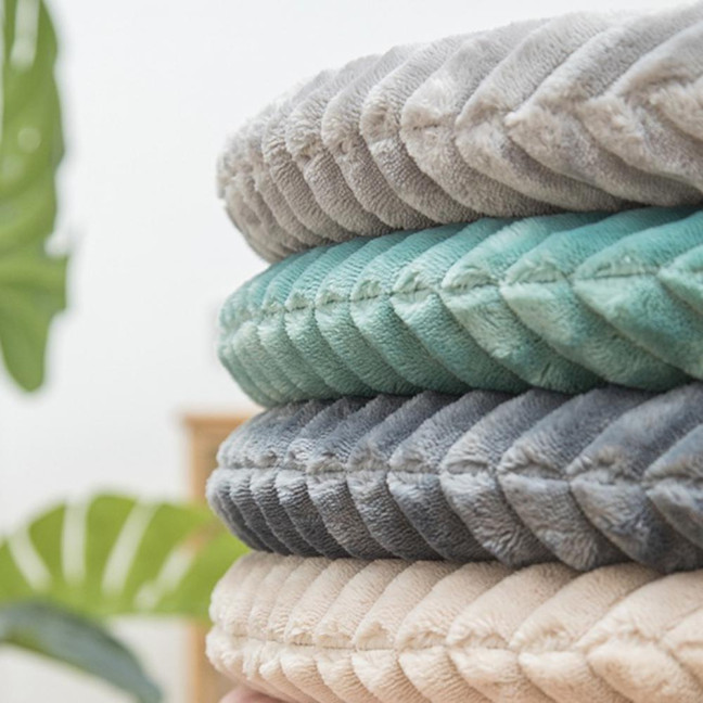 Seat Cushion Cover Soft Protective Solid Color Round Stool  Chair Seat Flannel Protector Home Decor for Banquet