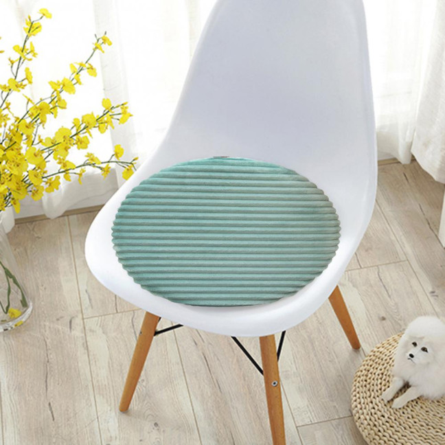 Seat Cushion Cover Soft Protective Solid Color Round Stool  Chair Seat Flannel Protector Home Decor for Banquet