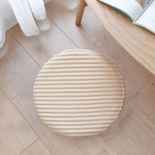 Seat Cushion Cover Soft Protective Solid Color Round Stool  Chair Seat Flannel Protector Home Decor for Banquet