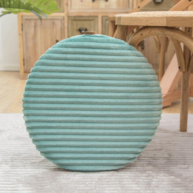 Seat Cushion Cover Soft Protective Solid Color Round Stool  Chair Seat Flannel Protector Home Decor for Banquet