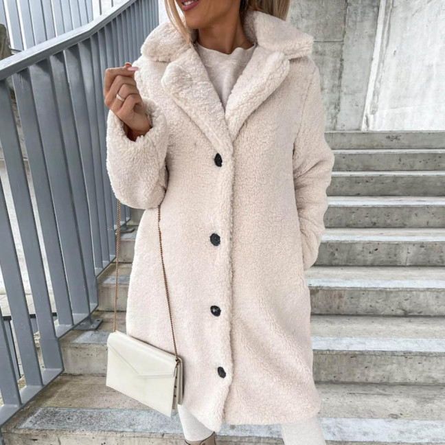 Women Trench Coat Plush Thicken Overcoat Autumn Winter Single-breasted Teddy Jacket Long Style Outwear Streetwear Women Trench Coat Plush Thicken Overcoat Autumn Winter Single-breasted Teddy Jacket Long Style Outwear Streetwear