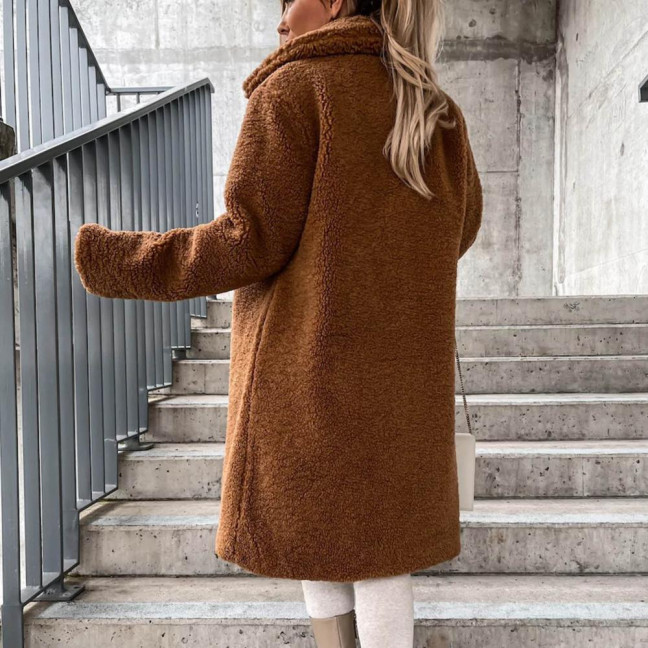 Women Trench Coat Plush Thicken Overcoat Autumn Winter Single-breasted Teddy Jacket Long Style Outwear Streetwear Women Trench Coat Plush Thicken Overcoat Autumn Winter Single-breasted Teddy Jacket Long Style Outwear Streetwear