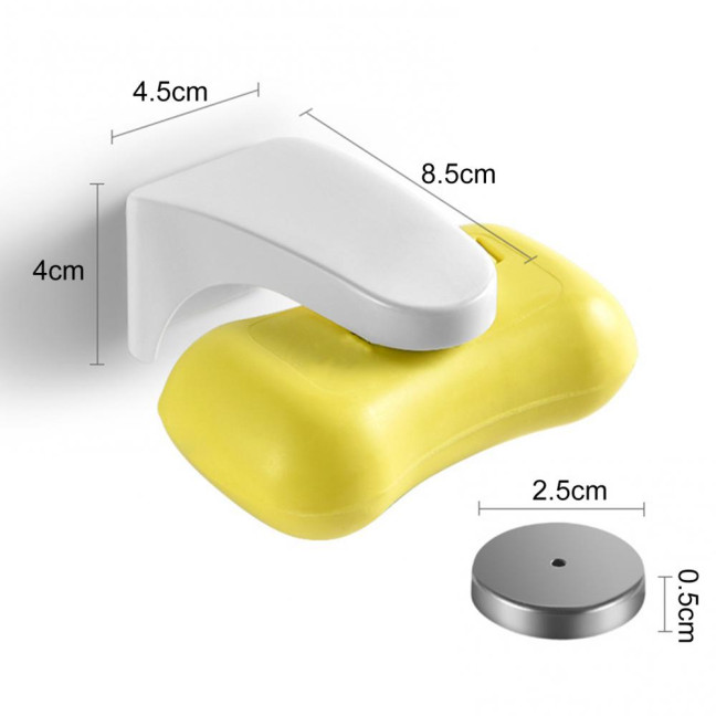 Soap Holder Easy to Use Punch-free Simple Installation Drain Design Stable Space-saving ABS Magnetic Suction Soap Storage Holder Bathroom Accessories Soap Holder Easy to Use Punch-free Simple Installation Drain Design Stable Space-saving ABS Magnetic Suction Soap Storage Holder Bathroom Accessories