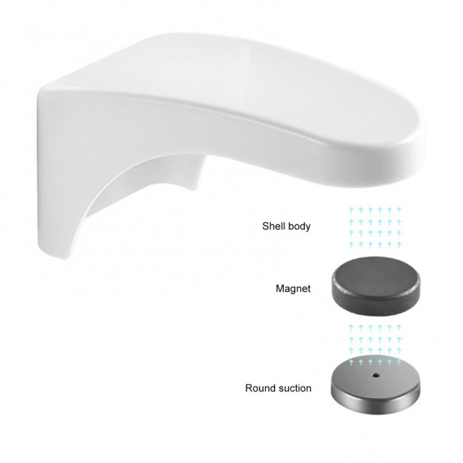Soap Holder Easy to Use Punch-free Simple Installation Drain Design Stable Space-saving ABS Magnetic Suction Soap Storage Holder Bathroom Accessories Soap Holder Easy to Use Punch-free Simple Installation Drain Design Stable Space-saving ABS Magnetic Suction Soap Storage Holder Bathroom Accessories