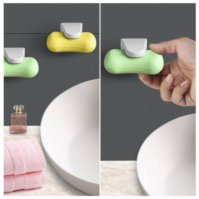 Soap Holder Easy to Use Punch-free Simple Installation Drain Design Stable Space-saving ABS Magnetic Suction Soap Storage Holder Bathroom Accessories Soap Holder Easy to Use Punch-free Simple Installation Drain Design Stable Space-saving ABS Magnetic Suction Soap Storage Holder Bathroom Accessories