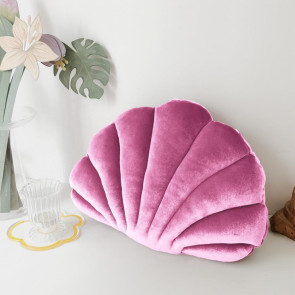 Throw Pillow Non-shedding Tear-Resistant High Elasticity Good Rebound Full Filling Breathable Shell Shape Throw Pillow Doll Home Decor