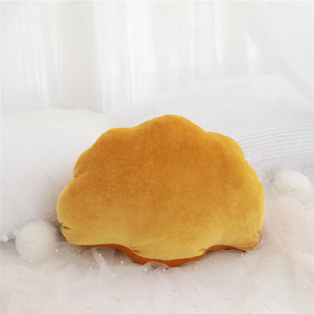 Throw Pillow Non-shedding Tear-Resistant High Elasticity Good Rebound Full Filling Breathable Shell Shape Throw Pillow Doll Home Decor