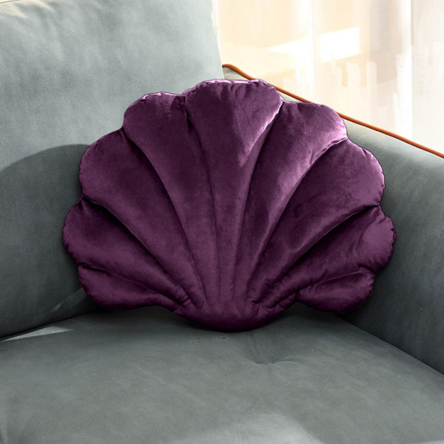 Throw Pillow Non-shedding Tear-Resistant High Elasticity Good Rebound Full Filling Breathable Shell Shape Throw Pillow Doll Home Decor