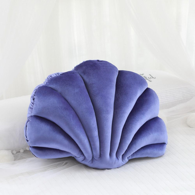 Throw Pillow Non-shedding Tear-Resistant High Elasticity Good Rebound Full Filling Breathable Shell Shape Throw Pillow Doll Home Decor