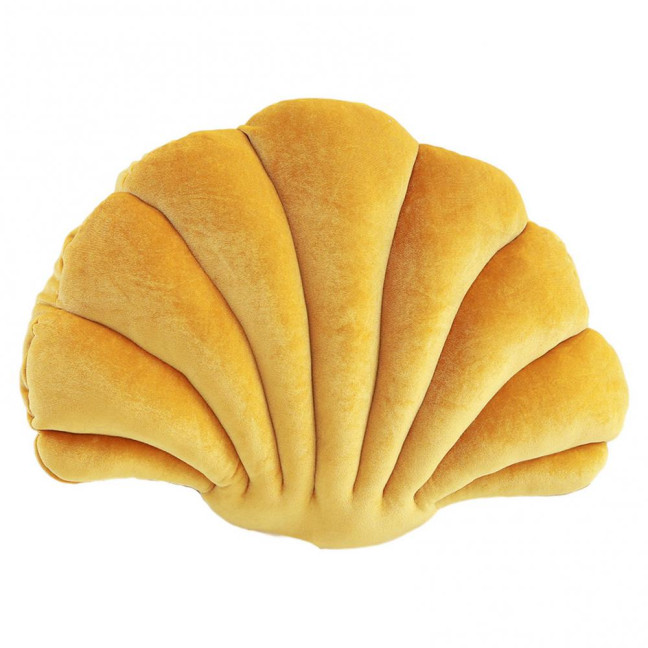 Throw Pillow Non-shedding Tear-Resistant High Elasticity Good Rebound Full Filling Breathable Shell Shape Throw Pillow Doll Home Decor