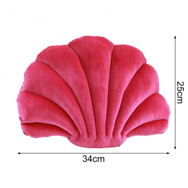 Throw Pillow Non-shedding Tear-Resistant High Elasticity Good Rebound Full Filling Breathable Shell Shape Throw Pillow Doll Home Decor
