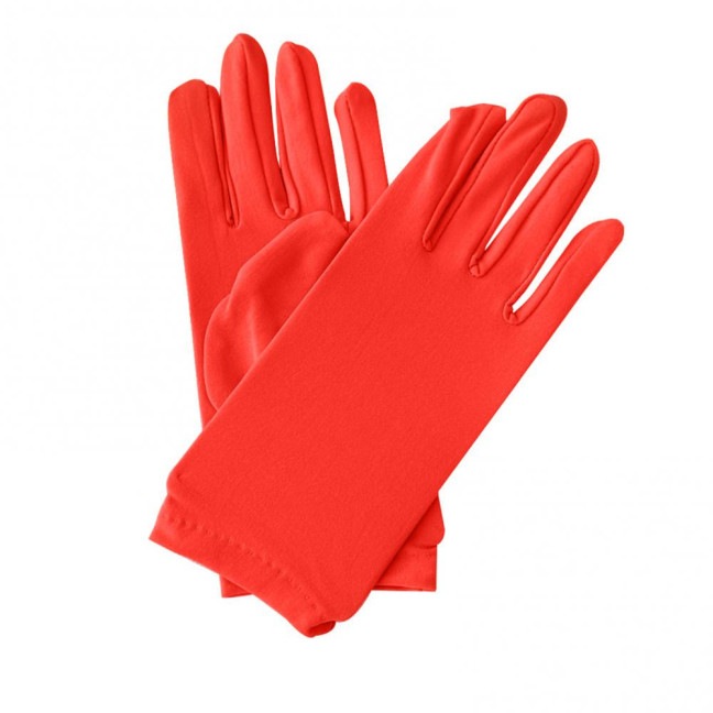 1 Pair Short Thin Dance Gloves Breathable Non-slip Sweat-absorption Milk Silk Satin Stretch Gloves Costume Accessories