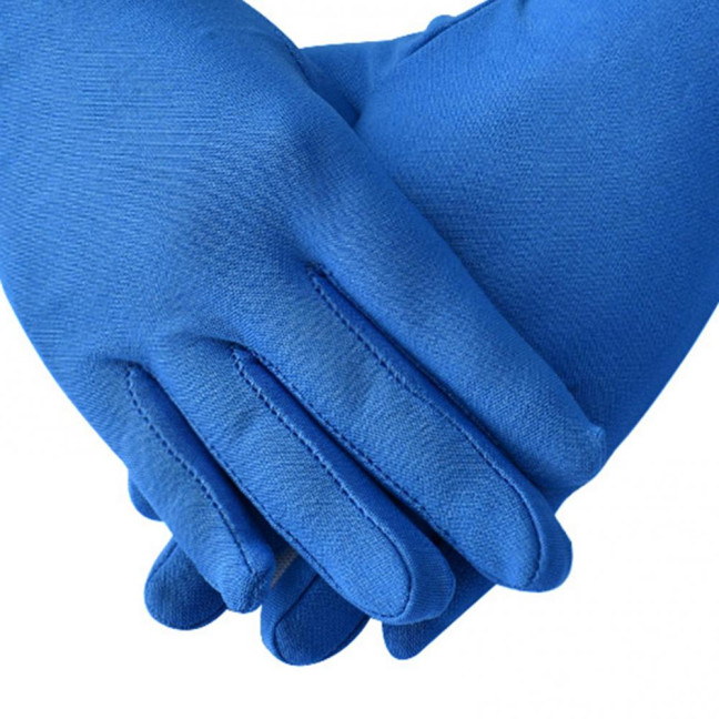 1 Pair Short Thin Dance Gloves Breathable Non-slip Sweat-absorption Milk Silk Satin Stretch Gloves Costume Accessories