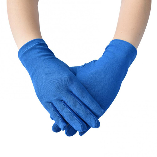 1 Pair Short Thin Dance Gloves Breathable Non-slip Sweat-absorption Milk Silk Satin Stretch Gloves Costume Accessories