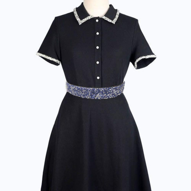 Women Belt Adjustable Elastic Band Shiny Rhinestone Wide Anti-slip Clothes Matching Anti-break Tight Waist Dress Waistband Clothes Accessory