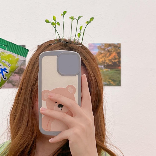 100 Pcs Bean Sprout Hair Clips Plant Hairpins Anti-slip Fake Leaf Funny Shape Long Green Sprout Decor Adult Children Hair Decoration Hair Clips 